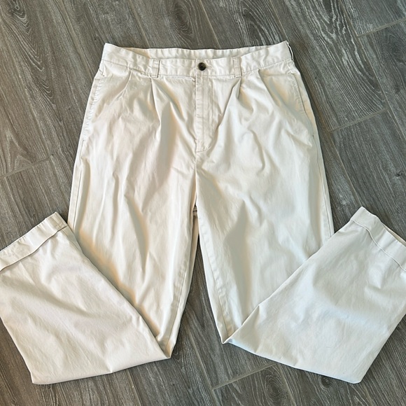 Mens Brooks Brothers 346 light khaki dress pants W35 L 32 - Picture 1 of 4